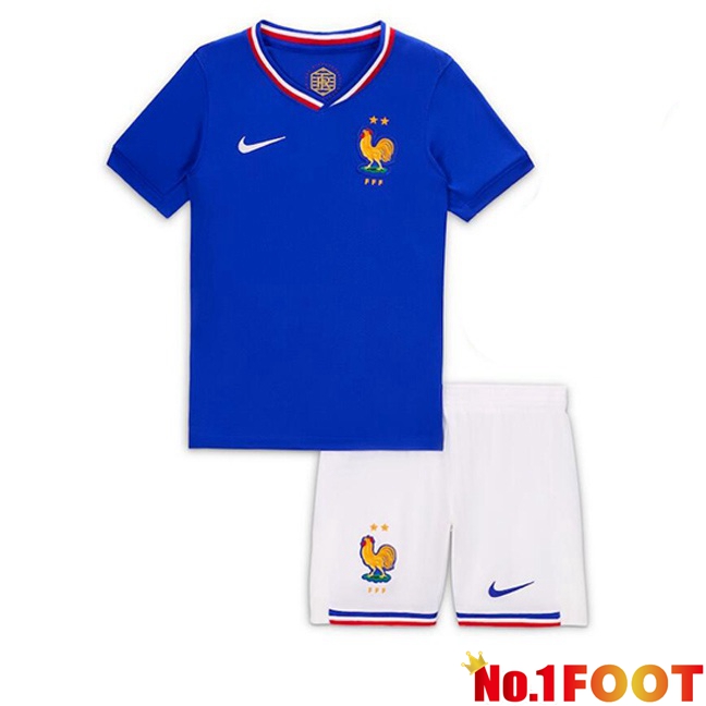 France Kids Home Soccer Jersey Blue 2024/2025