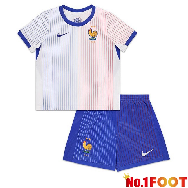 France Kids Away Soccer Jersey White 2024/2025