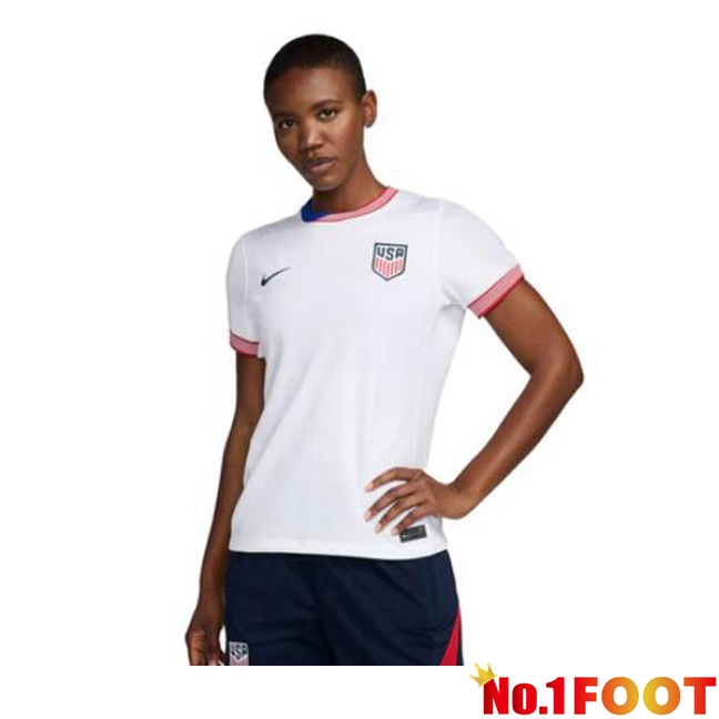 USA Womens Home Soccer Jersey White 2024/2025