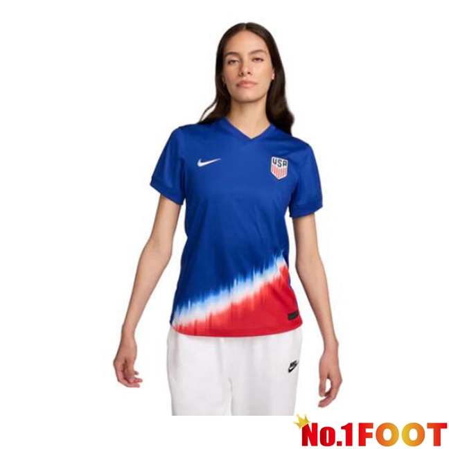 USA Womens Away Soccer Jersey Blue 2024/2025