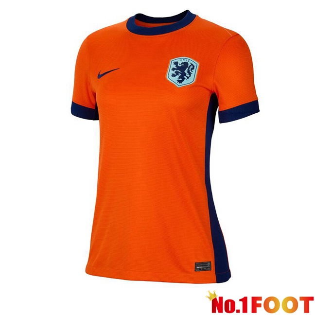 Netherlands Womens Home Soccer Jersey Orange 2024/2025