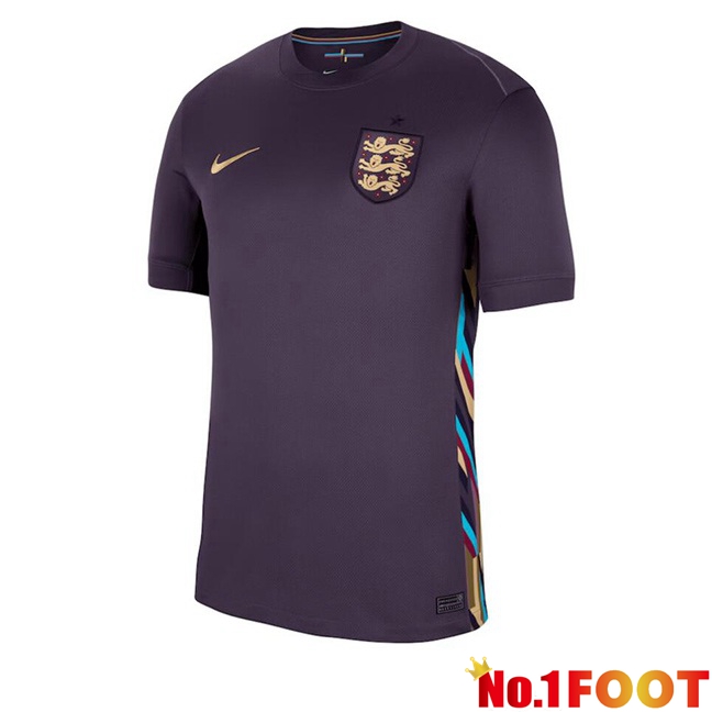 England Away Soccer Jersey Purple 2024/2025