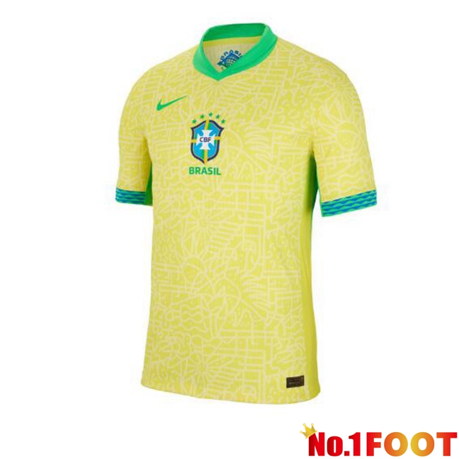 Brazil Home Soccer Jersey Yellow 2024/2025