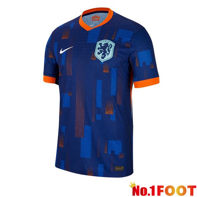 Netherlands Away Soccer Jersey Royal Blue 2024/2025