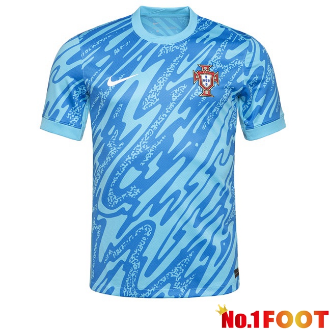 Portugal Goalkeeper Soccer Jersey Blue 2024/2025