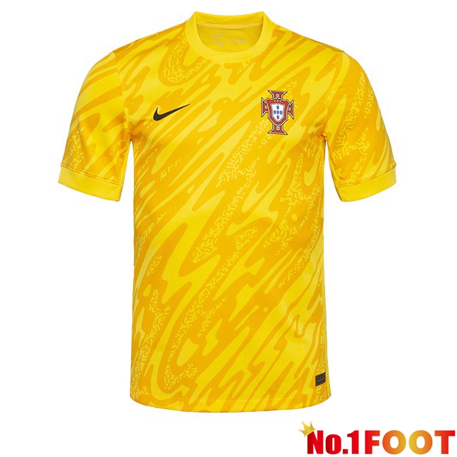 Portugal Goalkeeper Soccer Jersey Yellow 2024/2025