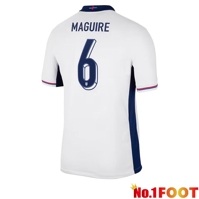 England (Maguire 6) Home Soccer Jersey White 2024/2025