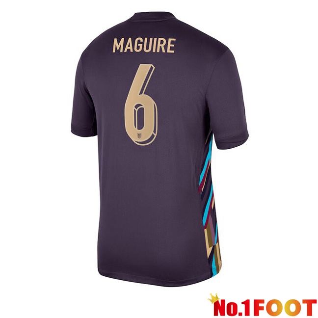 England (Maguire 6) Away Soccer Jersey Purple 2024/2025