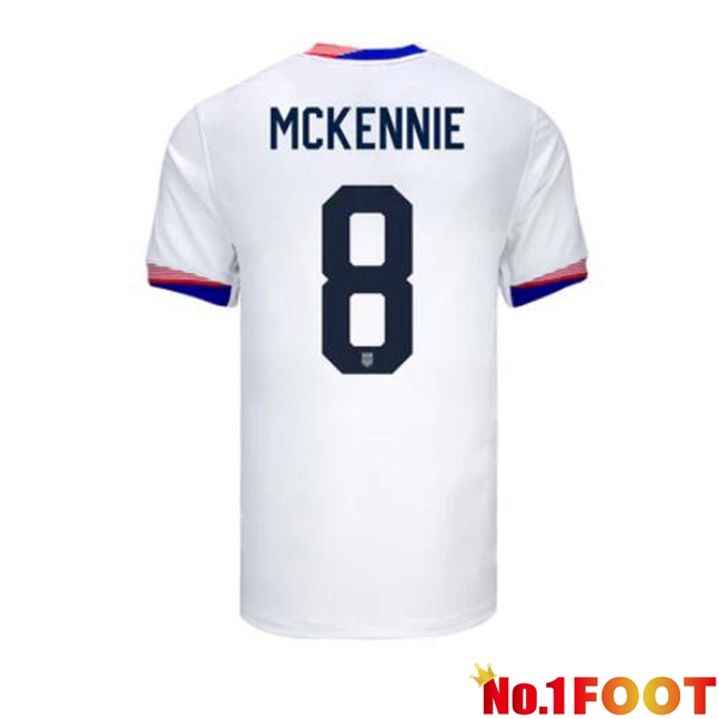 USA (McKennie 8) Home Soccer Jersey White 2024/2025