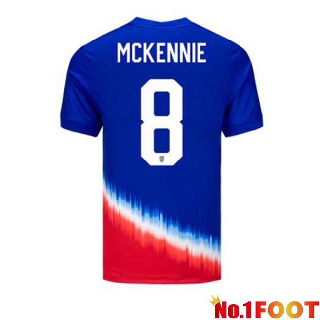 USA (McKennie 8) Away Soccer Jersey Blue 2024/2025