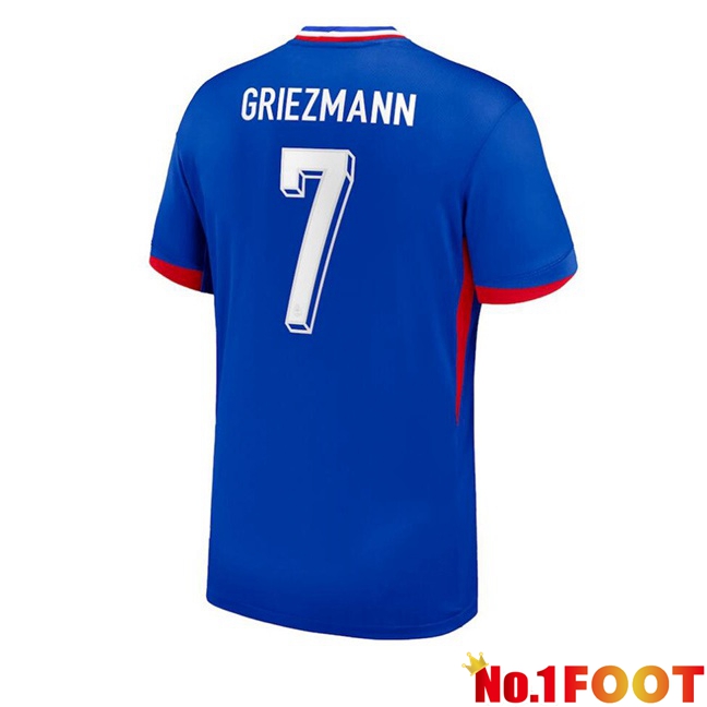 France (GRIEZMANN 7) Home Soccer Jersey Blue 2024/2025 - Click Image to Close