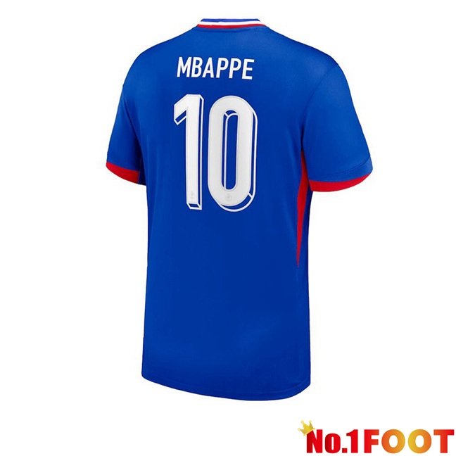 France (MBAPPE 10) Home Soccer Jersey Blue 2024/2025 - Click Image to Close