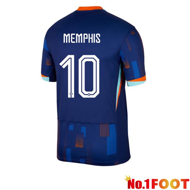 Netherlands (MEMPHIS 10) Away Soccer Jersey Royal Blue 2024/2025