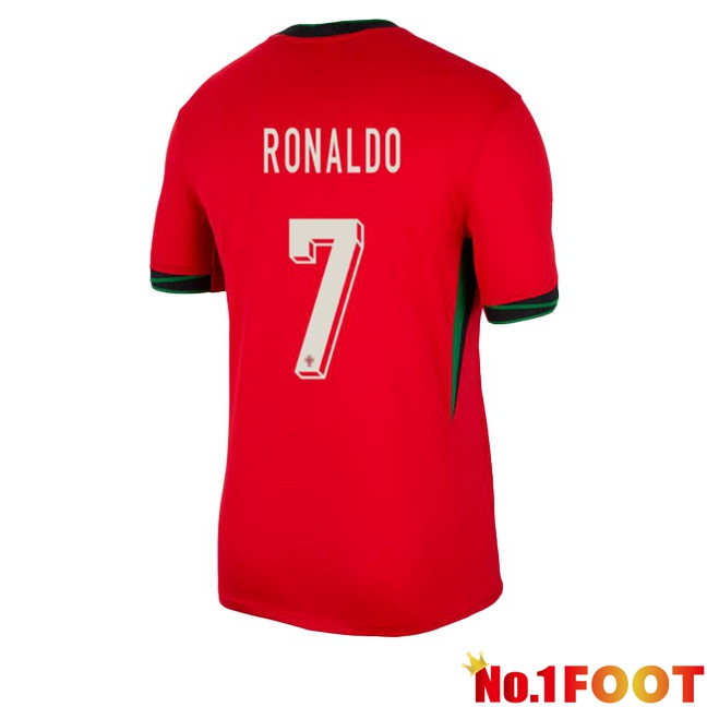 Portugal (RONALDO 7) Home Soccer Jersey Red 2024/2025