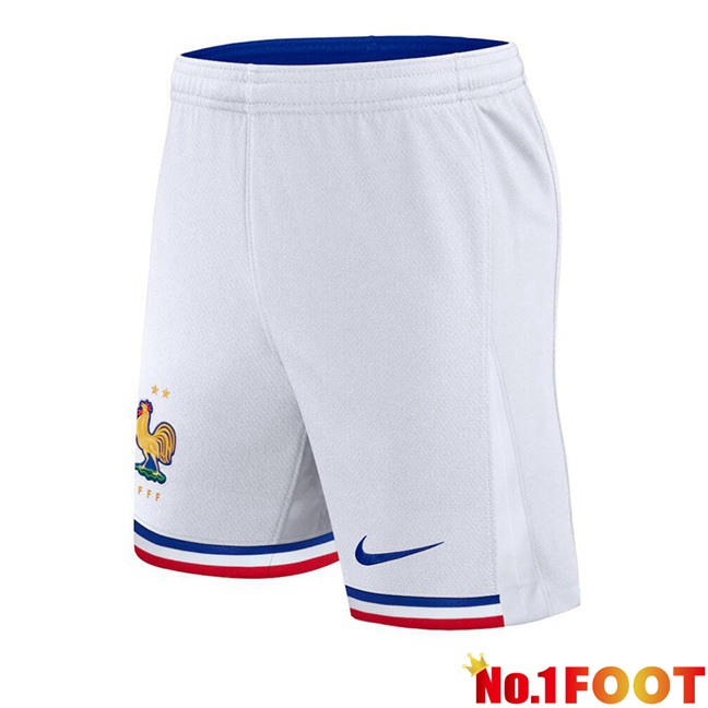 France Home Soccer Shorts White 2024/2025