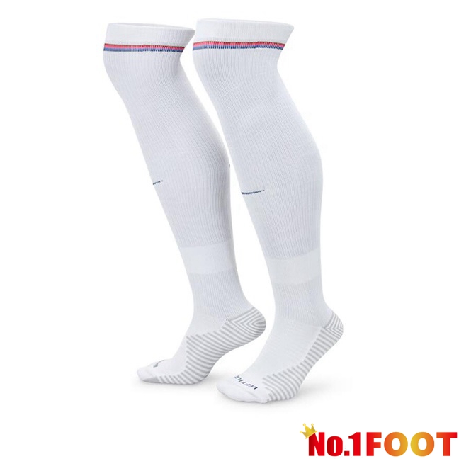 England Home Soccer Socks White 2024/2025