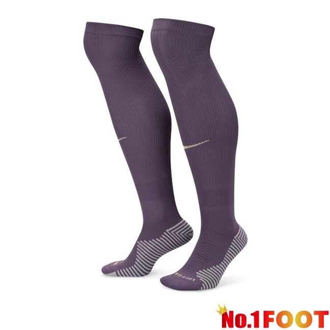 England Away Soccer Socks Purple 2024/2025