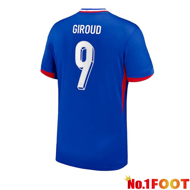 France (Giroud 9) Home Soccer Jersey Blue UEFA Euro 2024