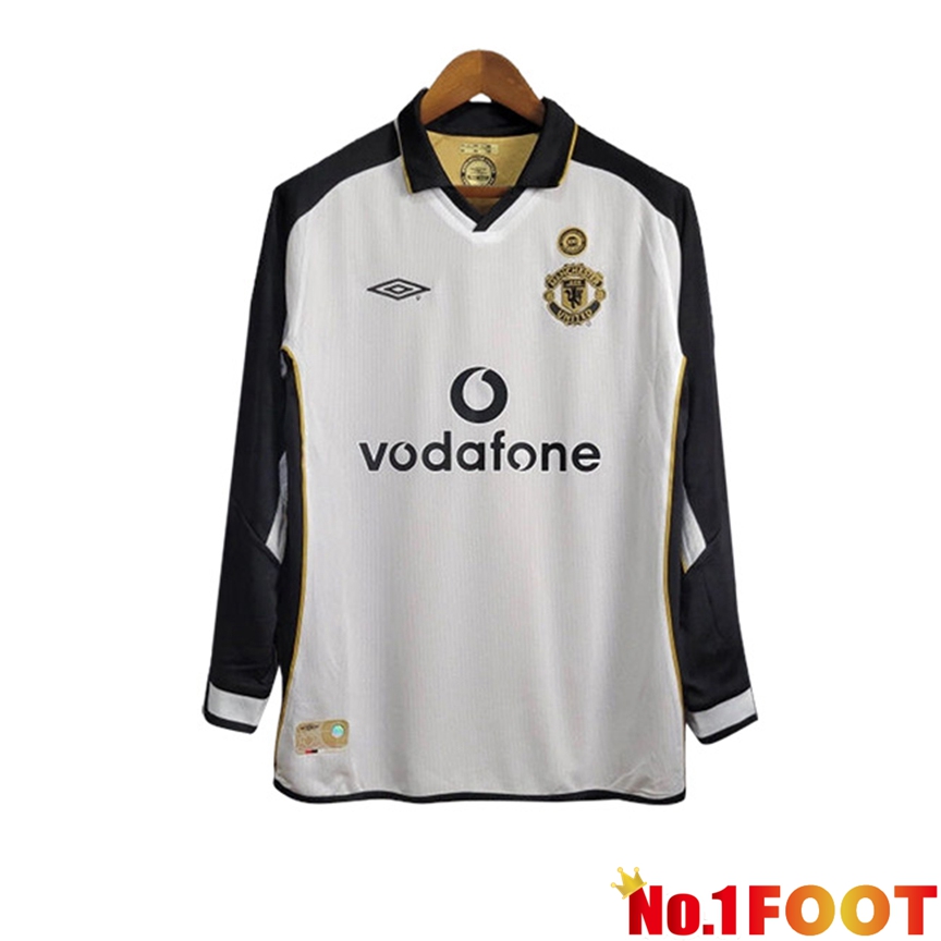 Manchester United Retro Away Soccer Jersey Long Sleeve 2001/2002