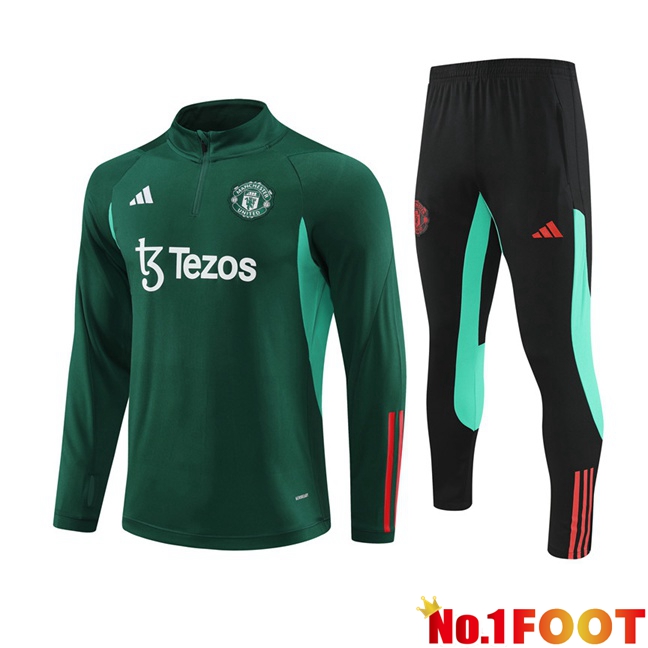 Manchester United kit Training Tracksuit Green 2024/2025