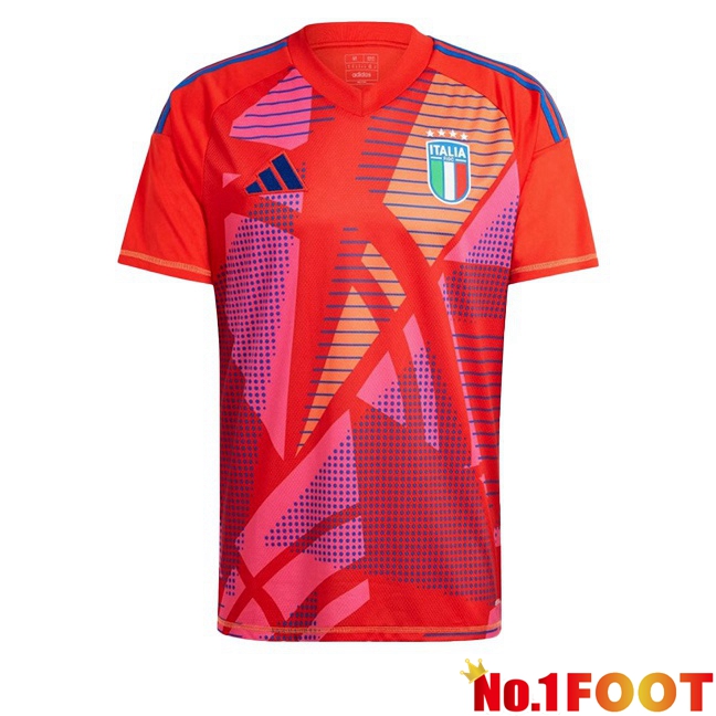 Italy Goalkeeper Soccer Jersey Red 2024/2025