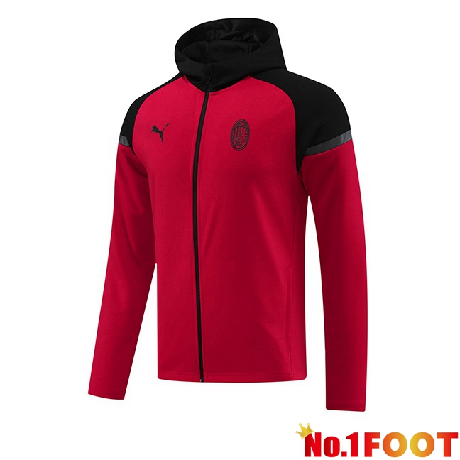 AC Milan Training Sweatshirt Hoodie Red 2024/2025