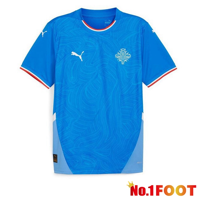 Iceland Home Soccer Jersey Blue 2024/2025