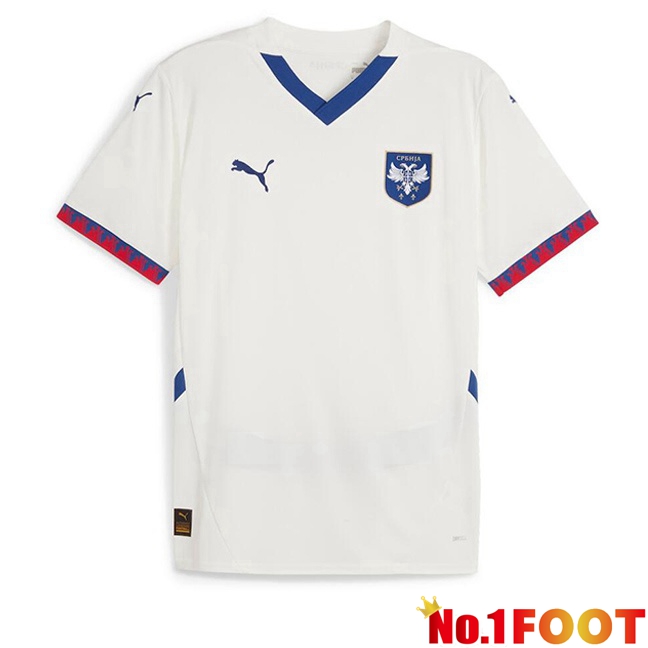 Serbia Away Soccer Jersey White 2024/2025