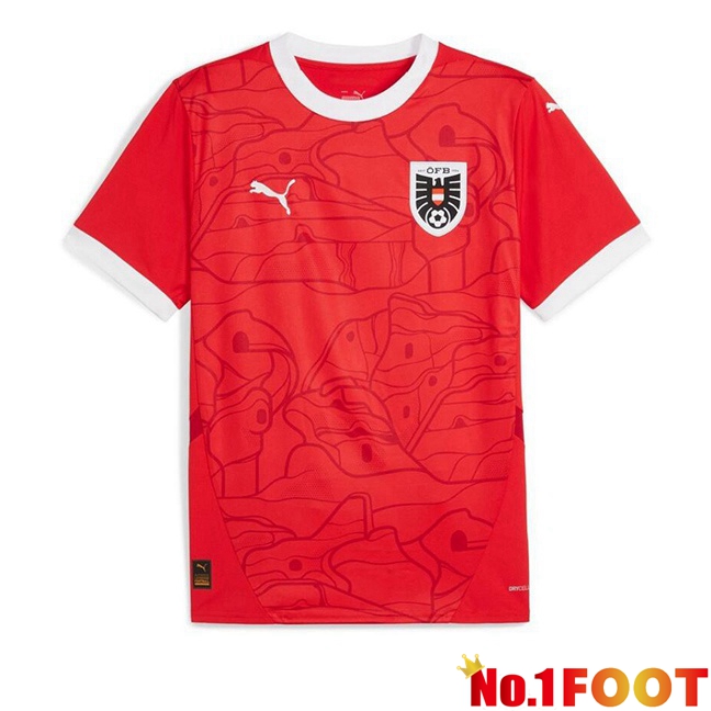 Austria Home Soccer Jersey Red 2024/2025