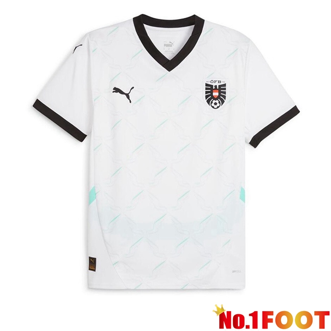 Austria Away Soccer Jersey White 2024/2025