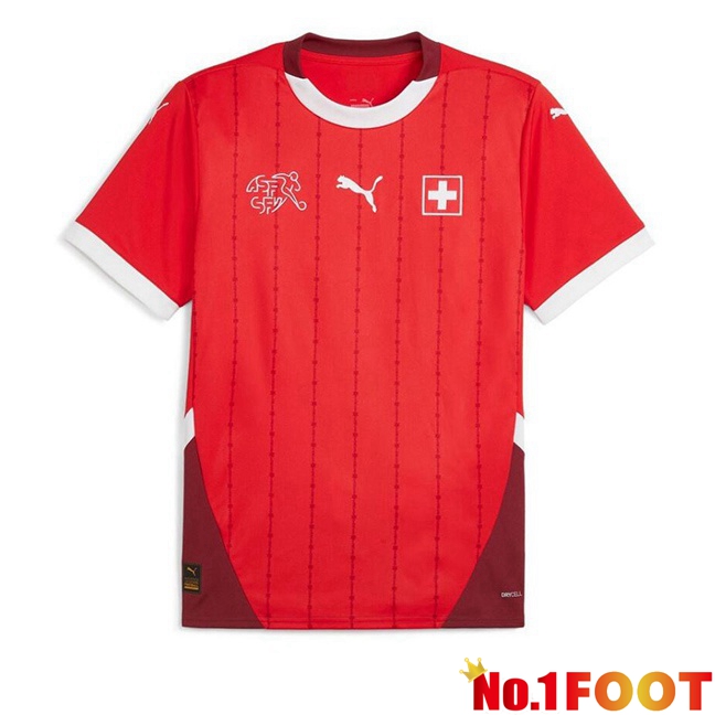 Swiss Home Soccer Jersey Red 2024/2025