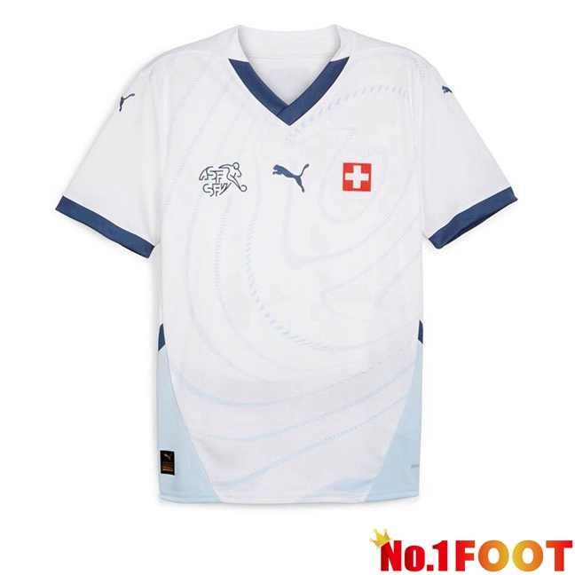 Swiss Away Soccer Jersey White 2024/2025