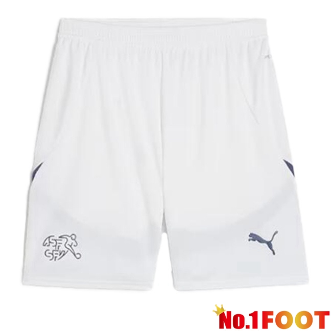 Swiss Away Soccer Shorts White 2024/2025