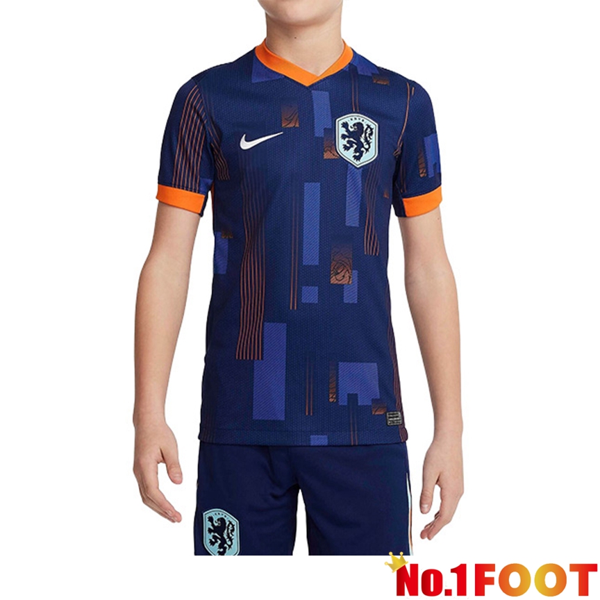 Netherlands Kids Away Soccer Jersey UEFA Euro 2024