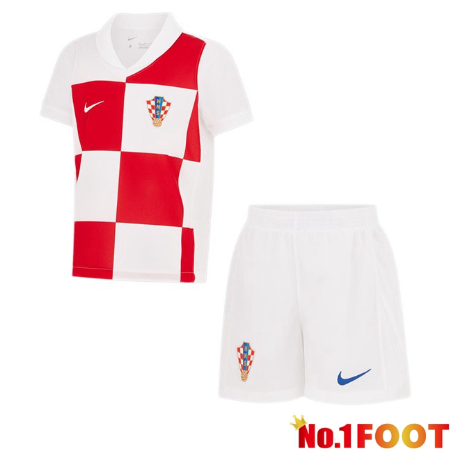 Croatia Kids Home Soccer Jersey White 2024/2025