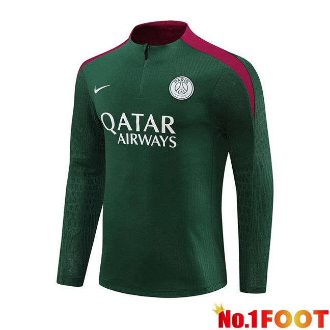 Paris PSG Training Sweatshirt Green 2024/2025