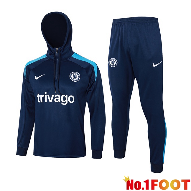 FC Chelsea Training Tracksuit - Training Sweatshirt Hoodie Blue Royal 2024/2025