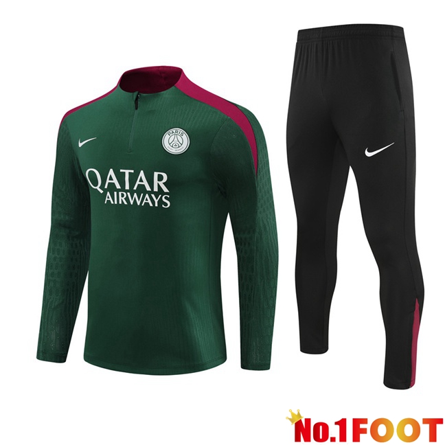 Paris PSG kit Training Tracksuit Green 2024/2025