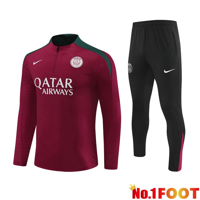 Paris PSG kit Training Tracksuit Red 2024/2025