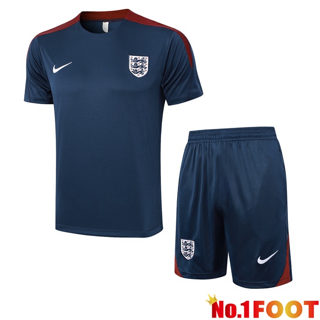 England kit Training T Shirt + Shorts Blue Royal 2024/2025