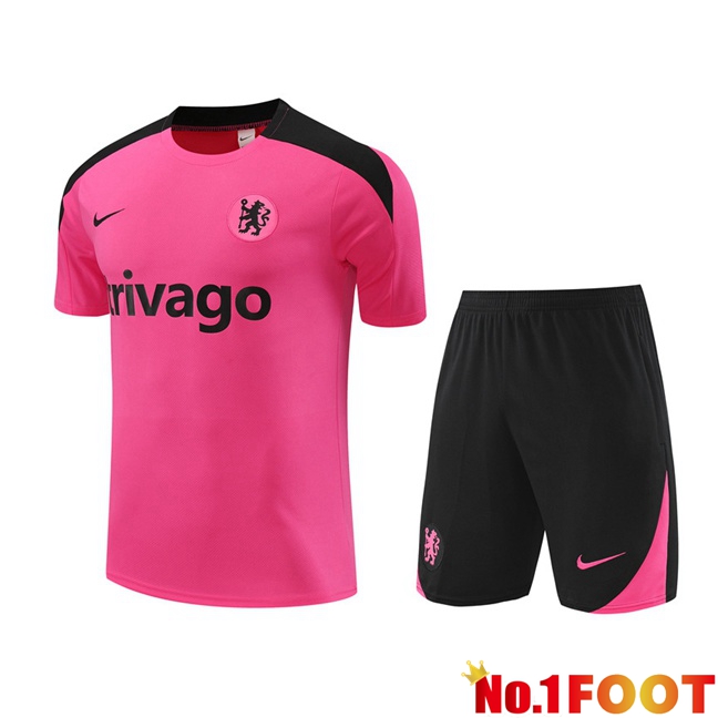 FC Chelsea kit Training T Shirt + Shorts Pink 2024/2025