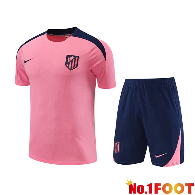 Atletico Madrid kit Training T Shirt + Shorts Pink 2024/2025