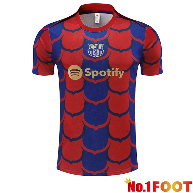 FC Barcelona Training T Shirt Red Blue 2024/2025