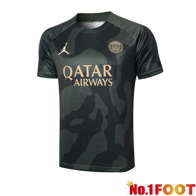 Paris PSG Training T Shirt Green 2024/2025