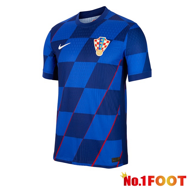 Croatia Away Soccer Jersey Blue 2024/2025