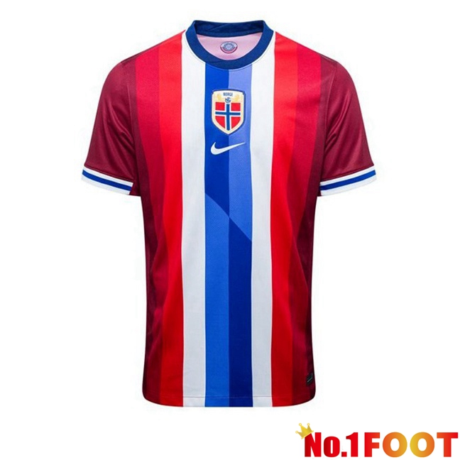 Norway Home Soccer Jersey Red Blue 2024/2025