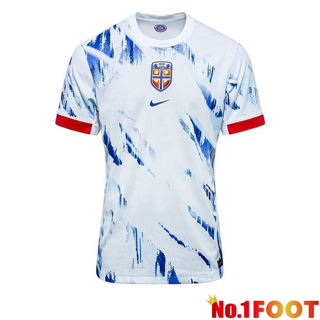 Norway Away Soccer Jersey White 2024/2025