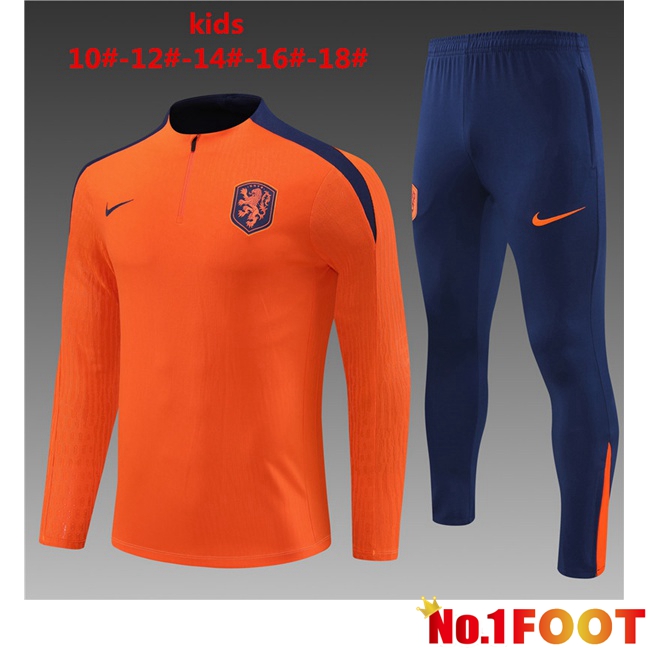 Netherlands Kids kit Training Tracksuit Orange 2024/2025