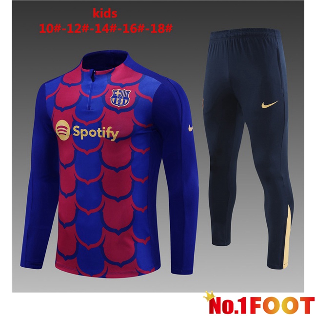 FC Barcelona Kids kit Training Tracksuit Blue Red 2024/2025