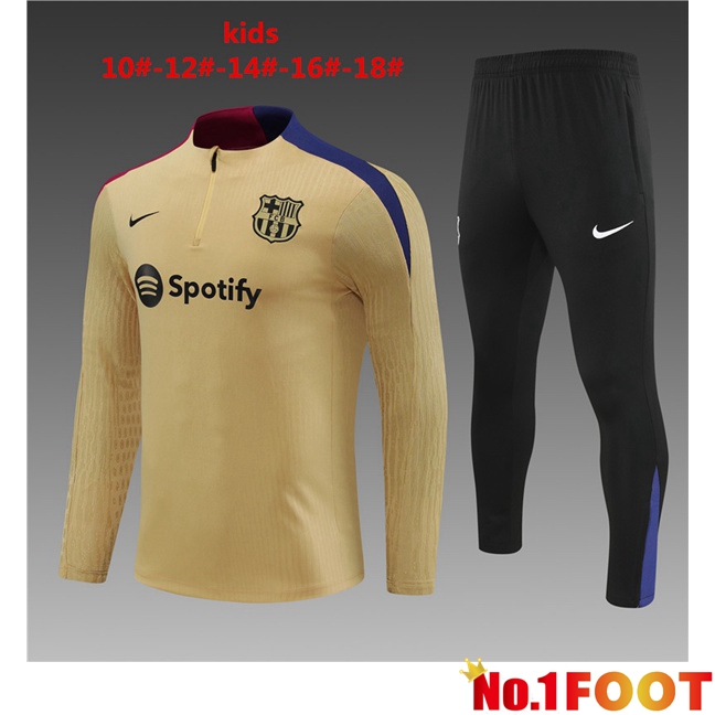 FC Barcelona Kids kit Training Tracksuit Yellow 2024/2025